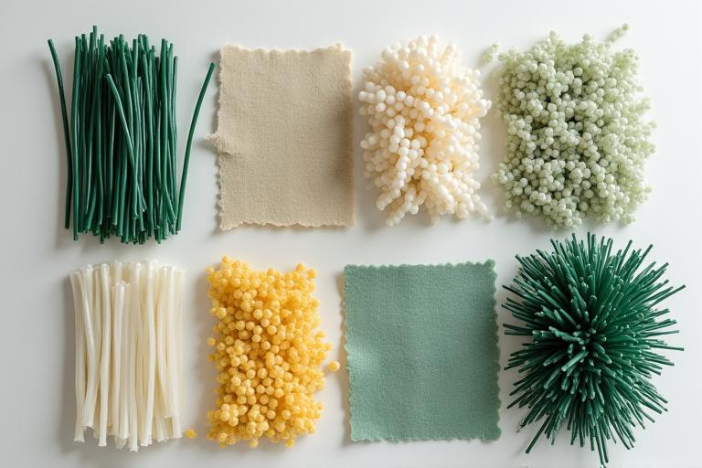 Matériaux durables - filaments de polyester recyclé et tissu vert